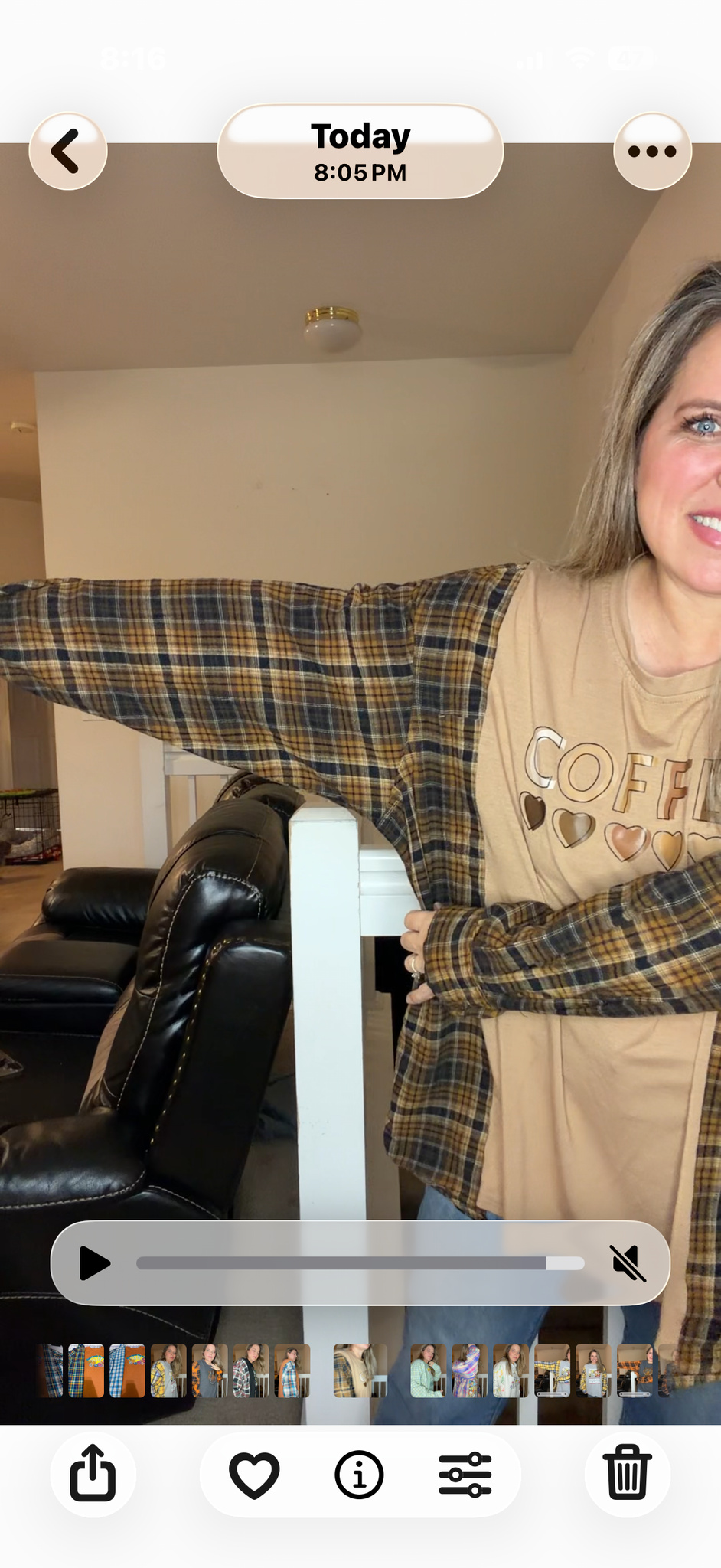 Upcycled Coffee - women's 2X/3X T-shirt with flannel sleeves