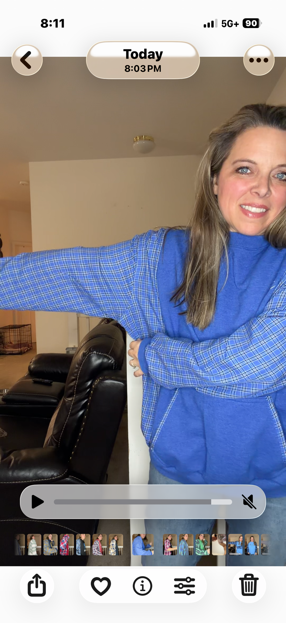 Upcycled Champion - women's 1X/2X midweight Sweatshirt with cotton sleeves