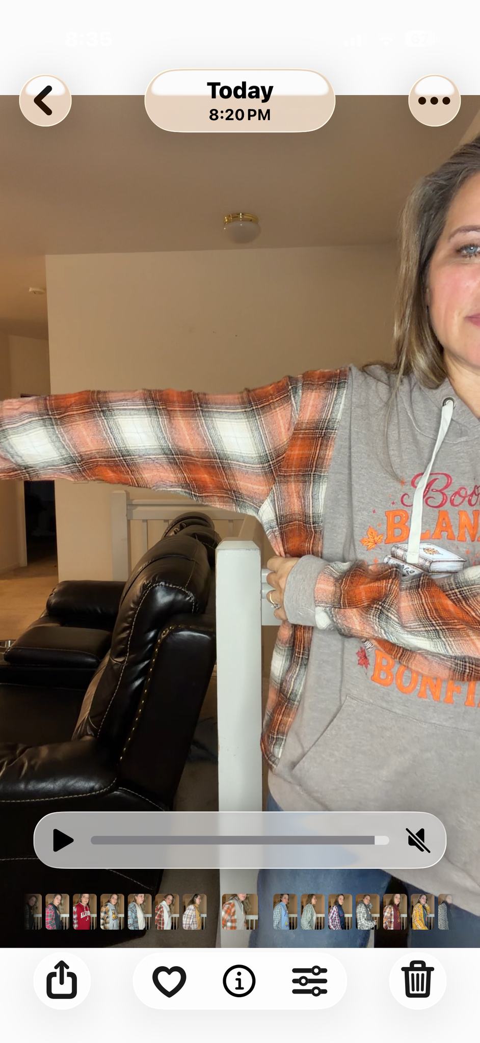 Upcycled Bonfires - women's 2X midweight sweatshirt with thin flannel sleeves