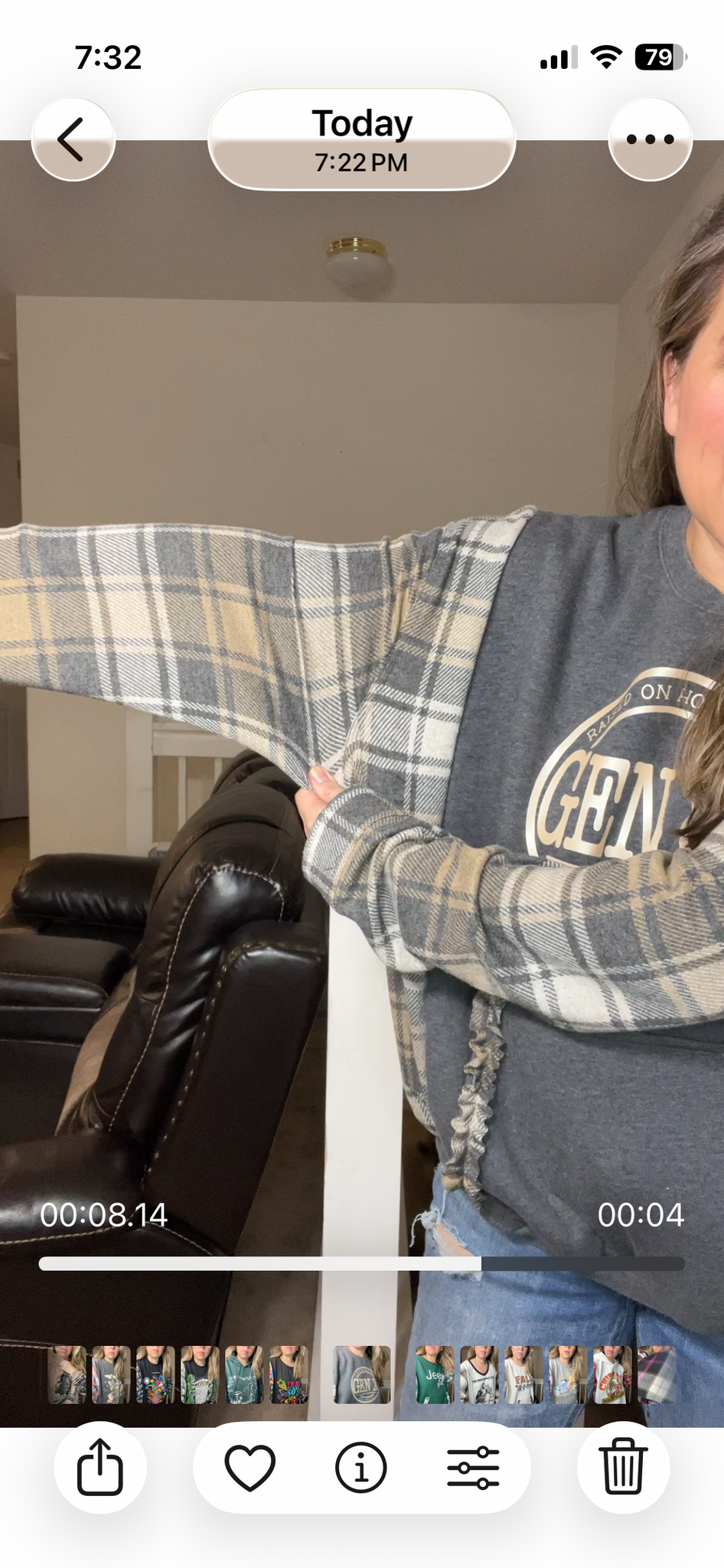 Upcycled Gen X Gray – women’s 2X midweight sweatshirt with stretchy sleeves