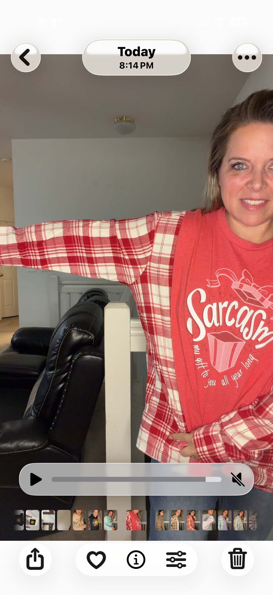 Upcycled Sarcasm - women's 2X T-shirt with flannel sleeves – sleeves more narrow ￼