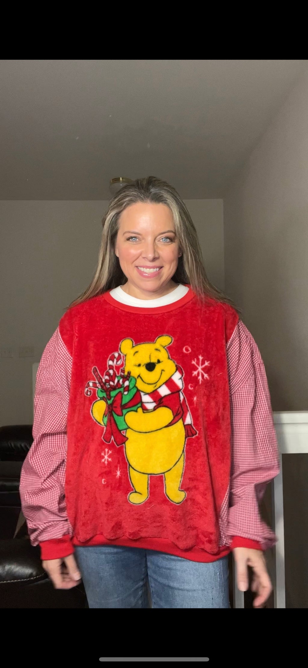 Pooh Christmas - woman’s 1X - wide neck