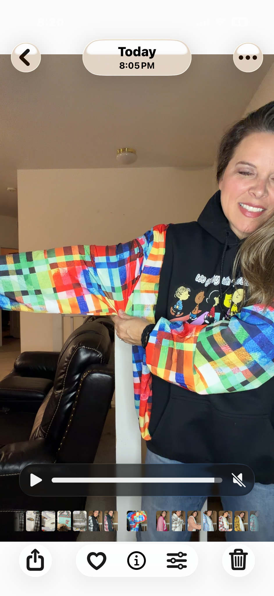 Upcycled Peanuts - women's 2X midweight sweatshirt with silky sleeves