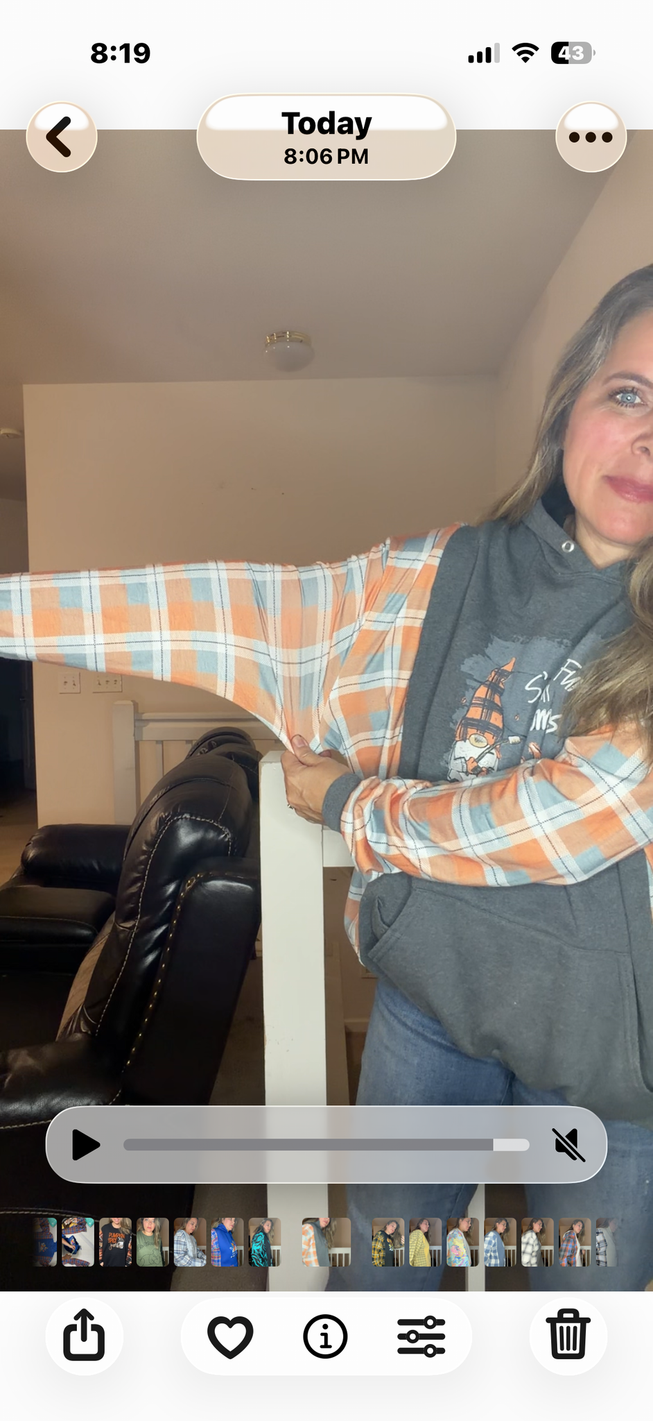 Upcycled Gnomies - women's 1X midweight sweatshirt with stretch sleeves