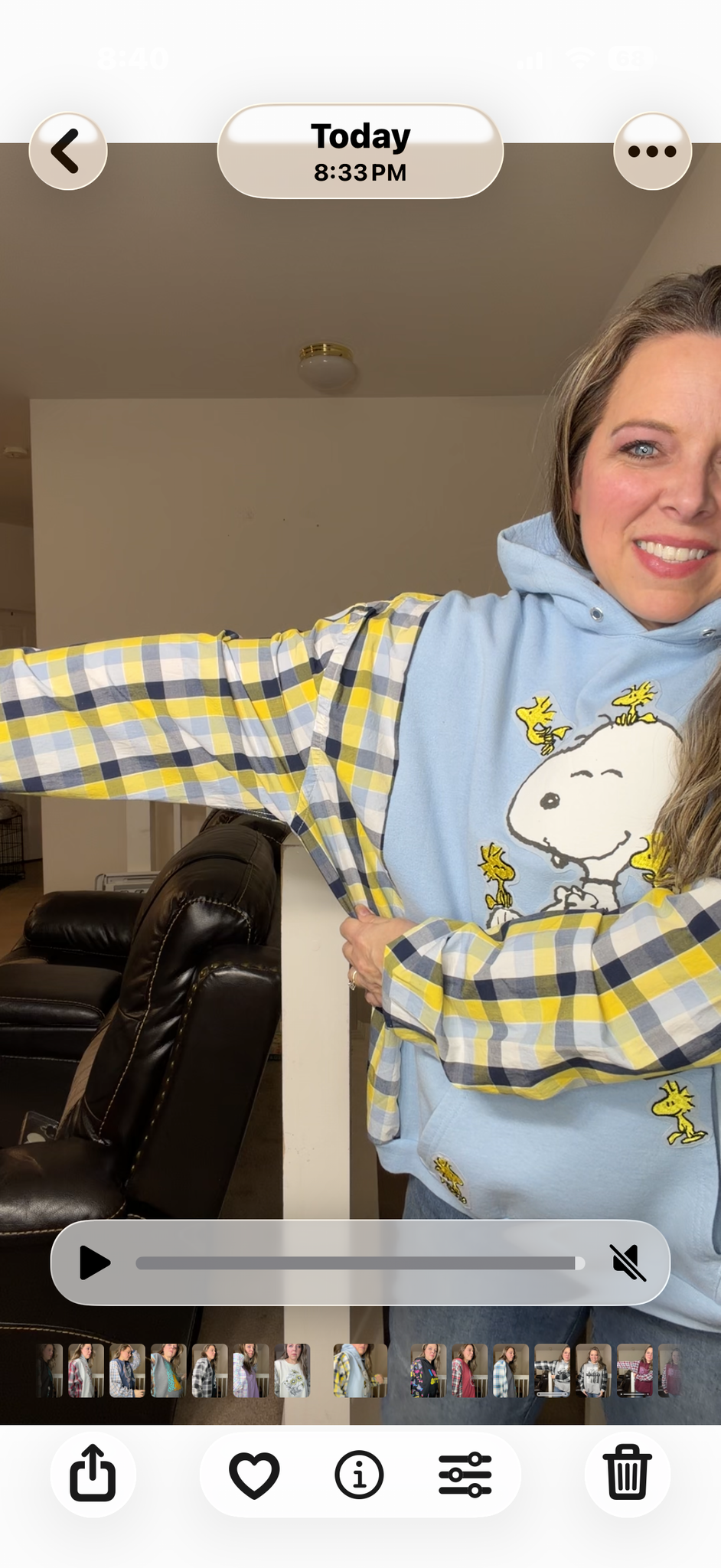 Upcycled Snoopy - women's 2X midweight sweatshirt with cotton sleeves