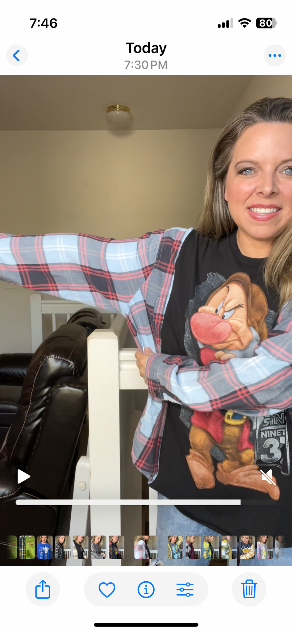 Upcycled Grumpy – women’s 2X/3X T-shirt with flannel sleeves