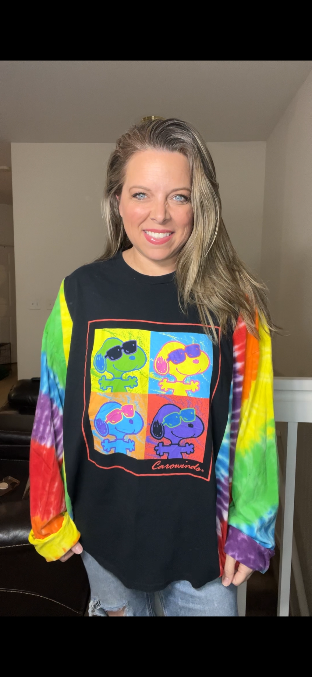 Upcycled Joe Cool - women’s 3X T-shirt with stretchy sleeves