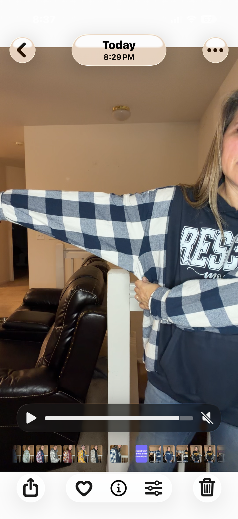 Upcycled Rescue - women's 3X lightweight fleece sweatshirt with flannel sleeves