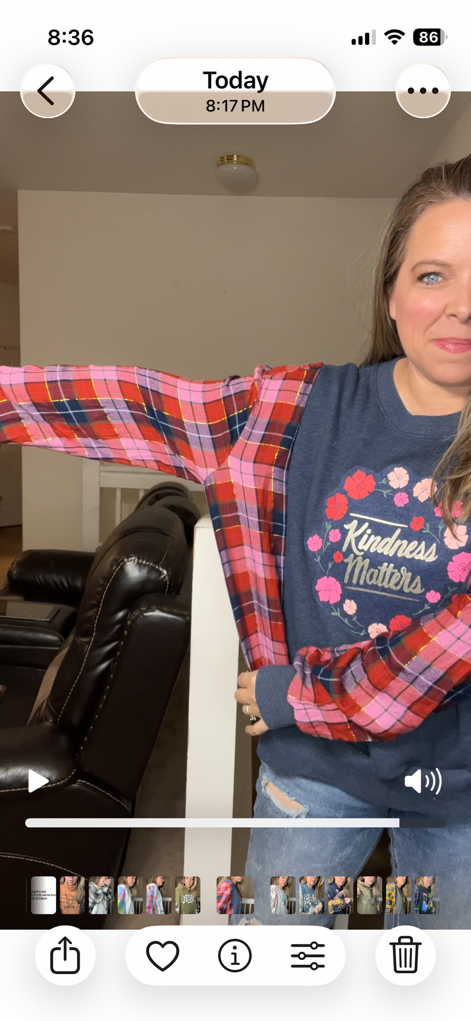Upcycled Kindness – women’s XL French terry sweatshirt with thin flannel sleeves