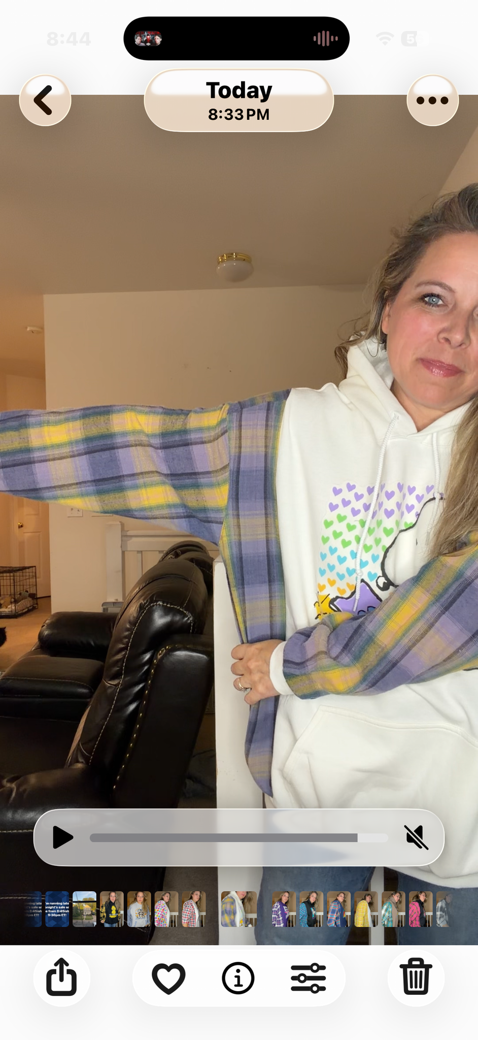 Upcycled Snoopy Love - women's 2X/3X midweight sweatshirt with thin flannel sleeves