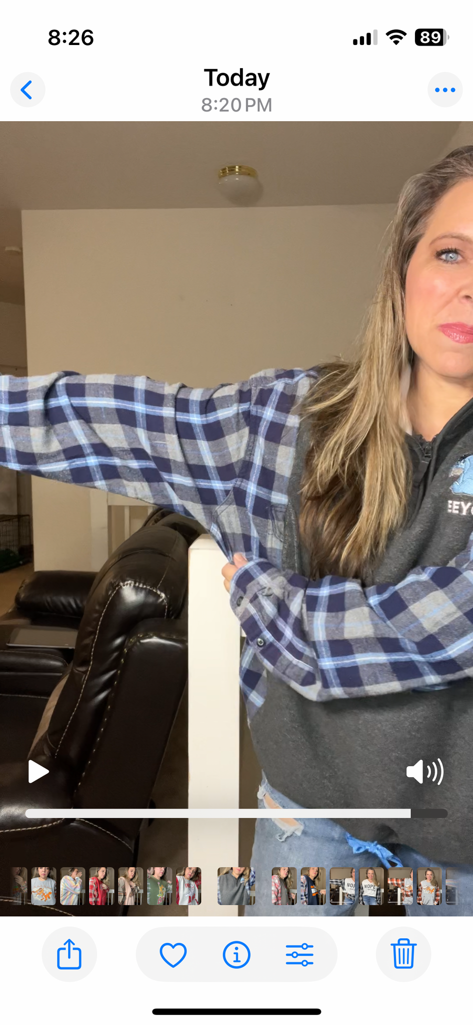 Upcycled Eeyore – women’s 2X fleece sweatshirt with flannel sleeves