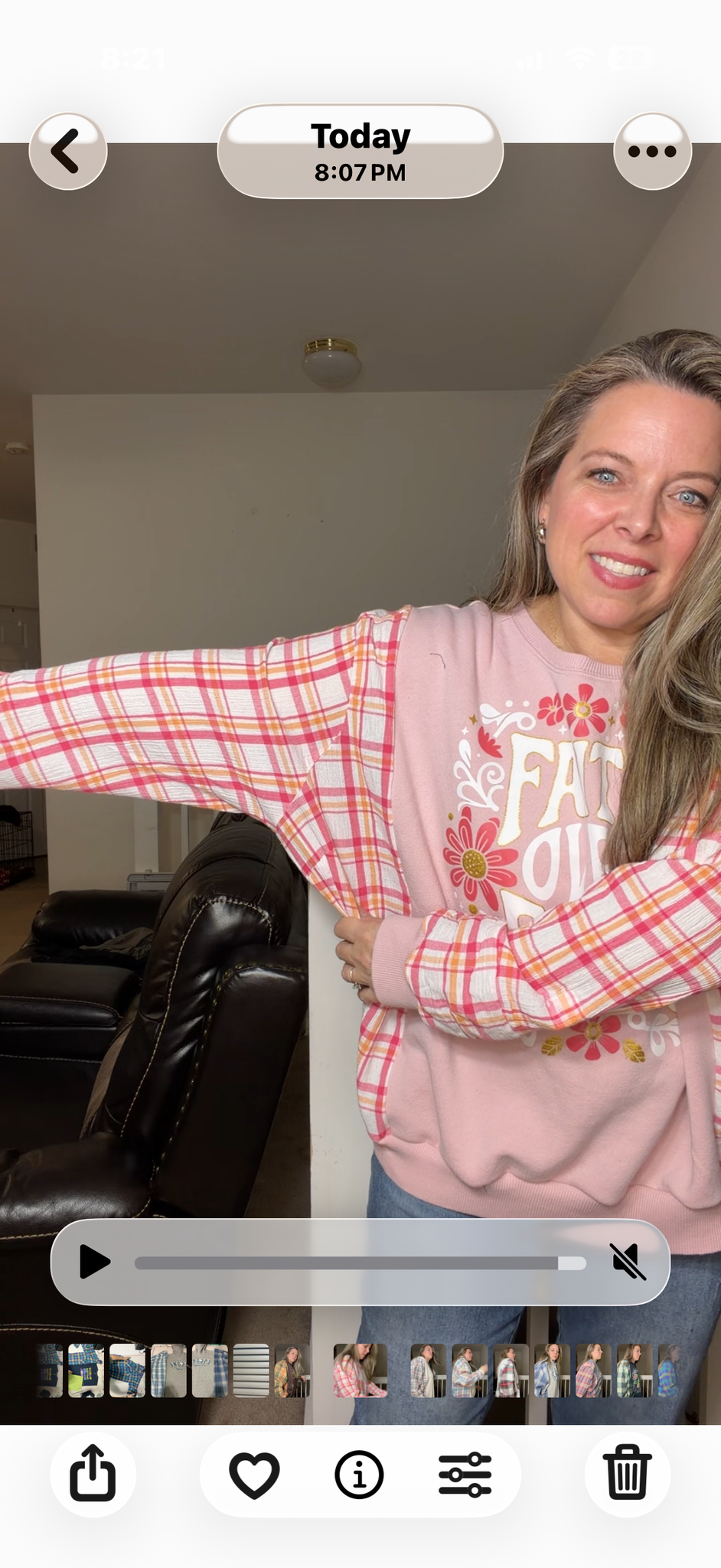 Upcycled Faith over Fear - women's 1X/2X midweight sweatshirt with thin cotton sleeves
