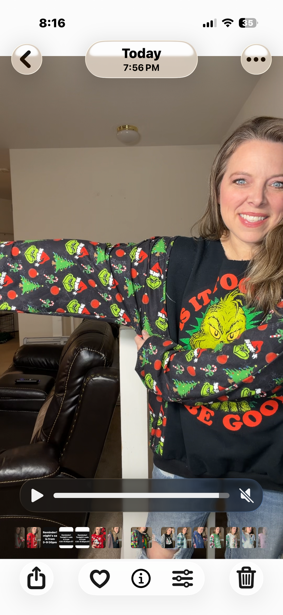 Upcycled grinch – women's 1X/2X midweight sweatshirt with stretch sleeves