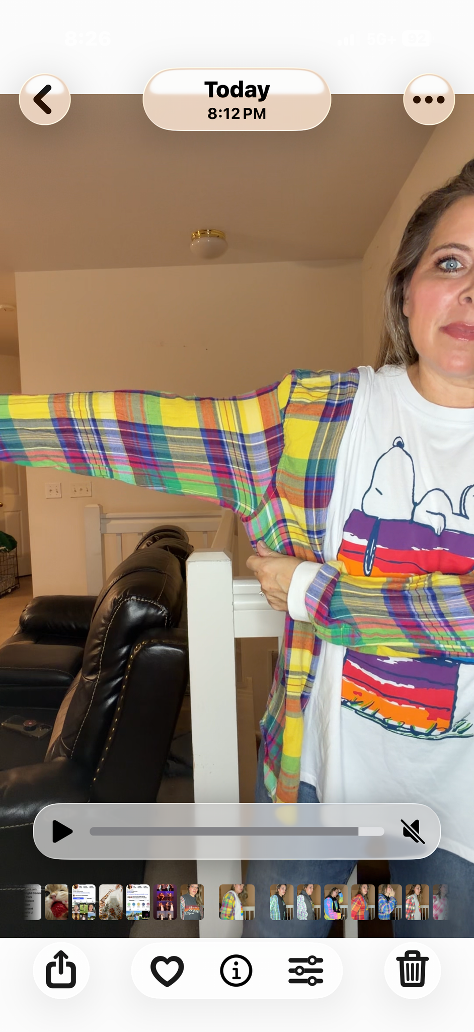 Upcycled Snoopy - women's one X/2X T-shirt with thin flannel sleeves
