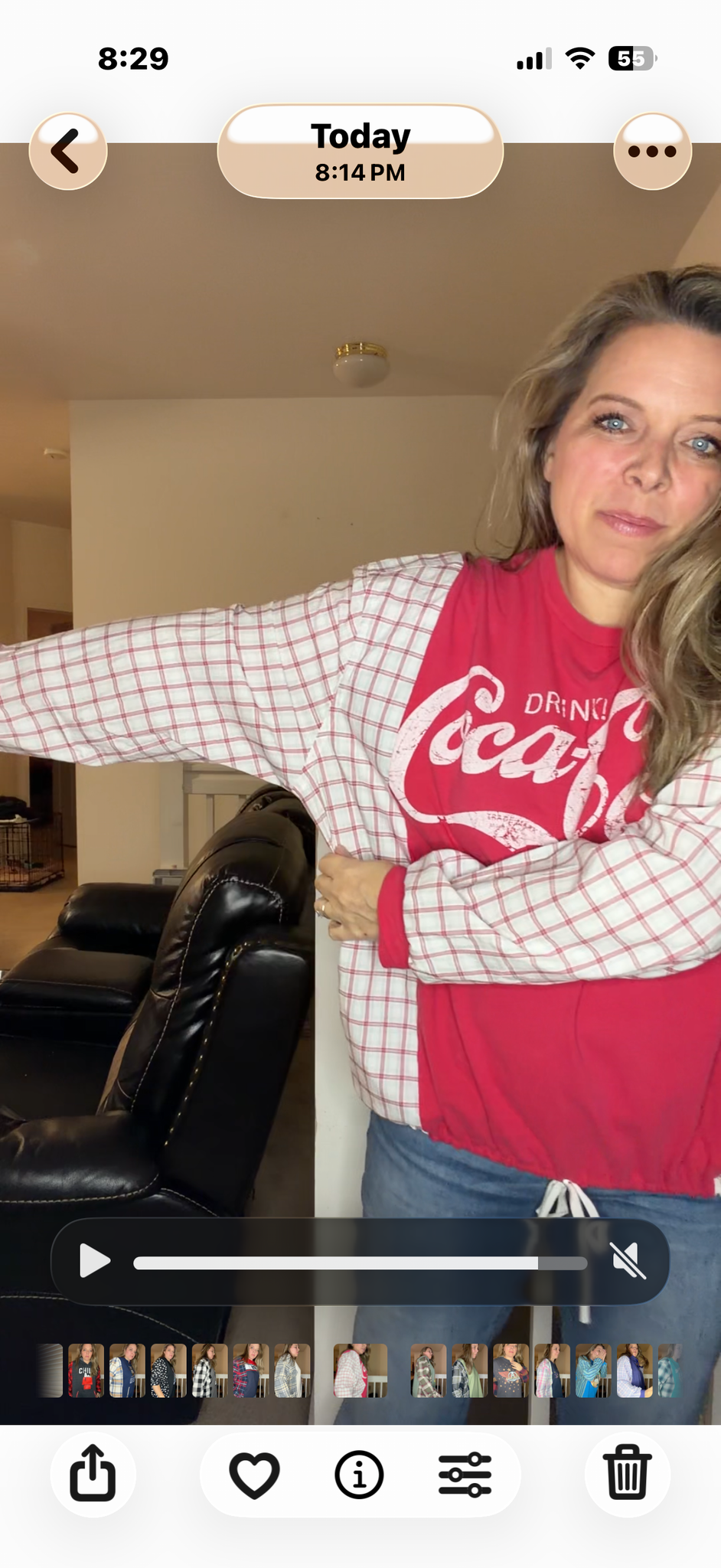 Upcycled Coca Cola - woman's large women's large T-shirt with cotton sleeves