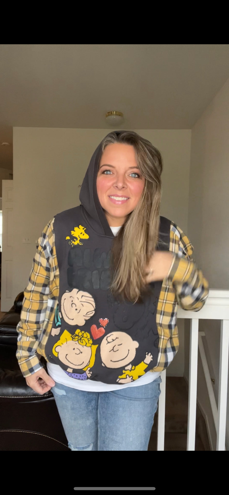 Peanuts Gang Upcycled Sweatshirt