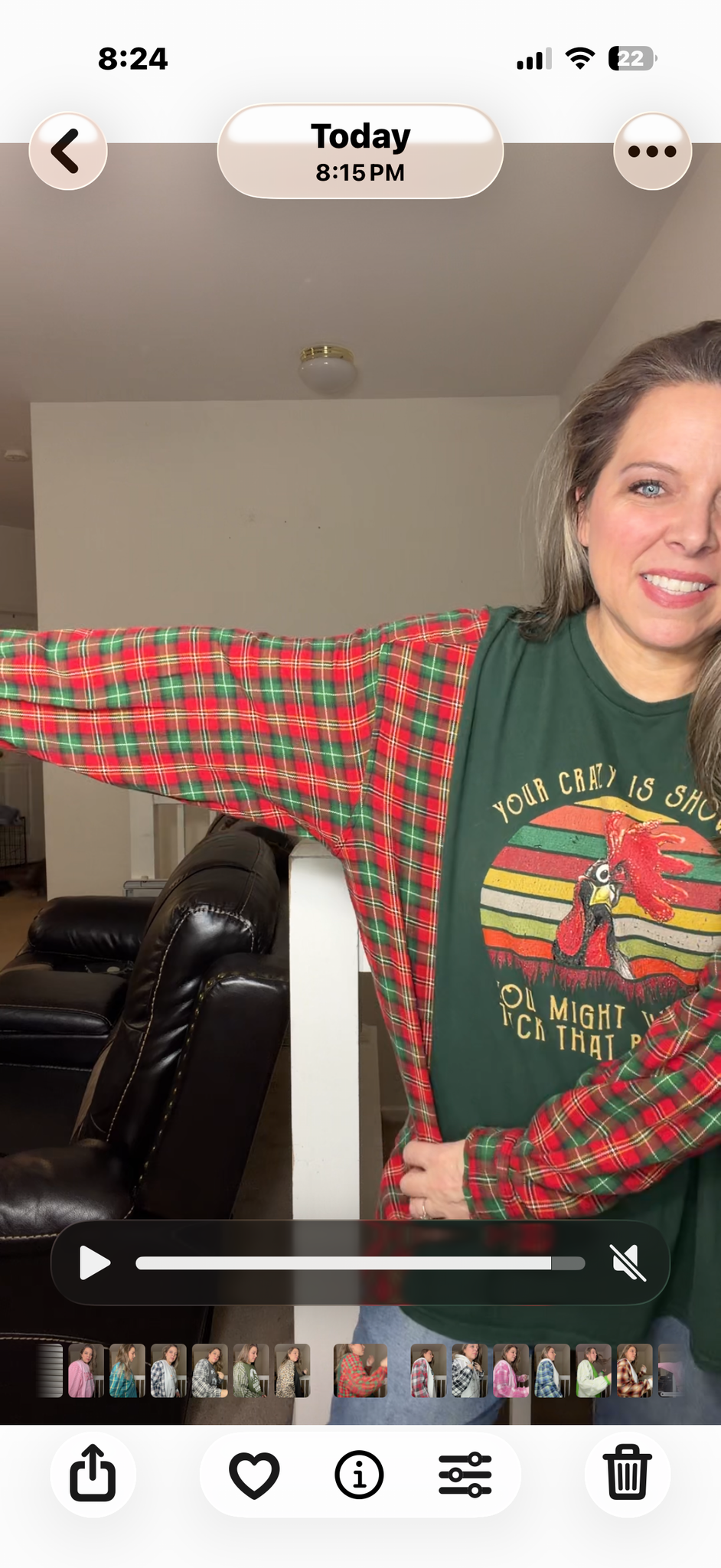 Upcycled Crazy - women's 2X T-shirt with flannel sleeves