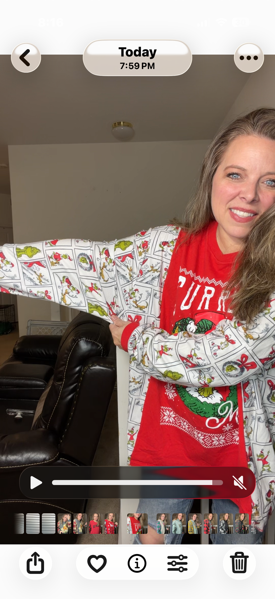 Upcycled Grinch mood – women's 2X/3X T-shirt with stretch sleeves ￼