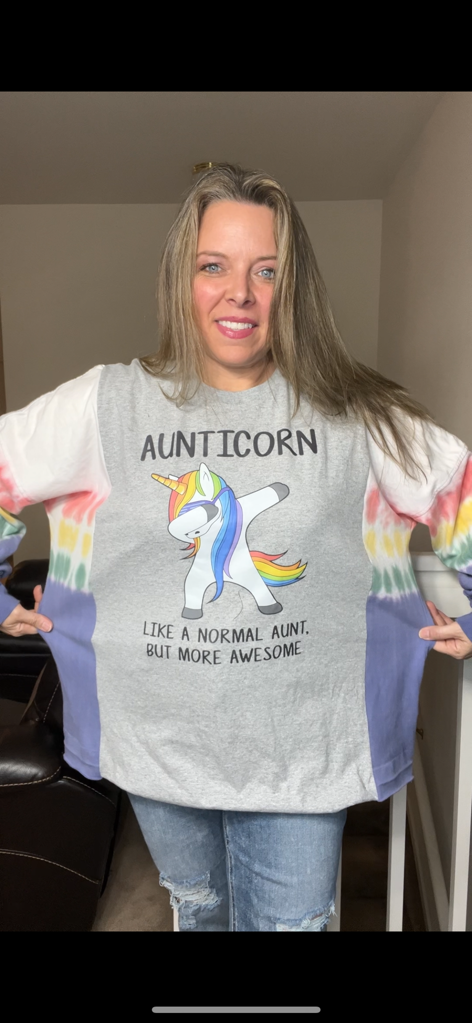 Upcycled Anticorn – women’s 1X tshirt with stretchy cotton sleeves￼