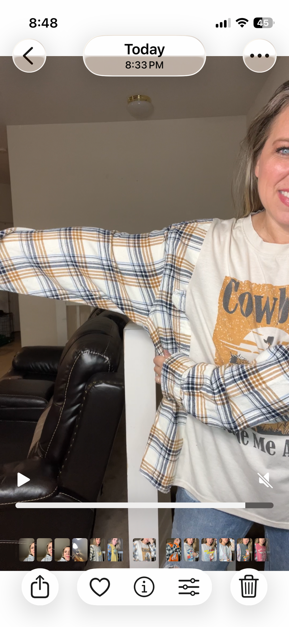 Upcycled Cowboy – women’s 4X T-shirt with flannel sleeves