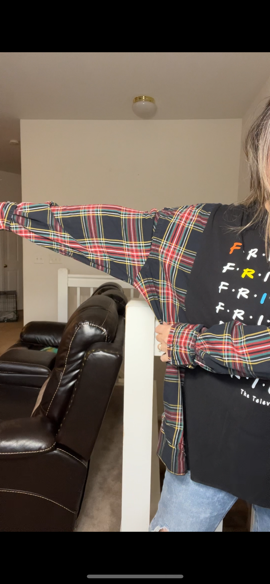 Upcycled Friends – women’s 4X T-shirt with cotton sleeves