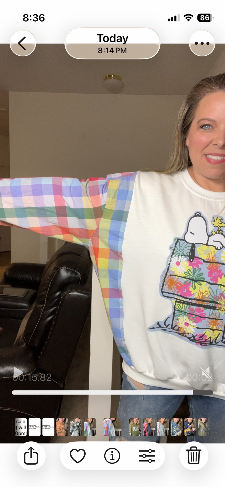 Upcycled Snoopy – women’s 2X midweight sweatshirt with cotton sleeves