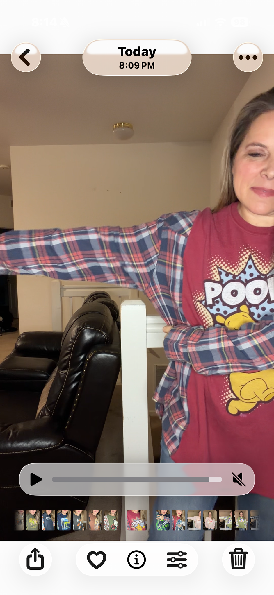 Upcycled Pooh - women's 4X/5X T-shirt with flannel sleeves