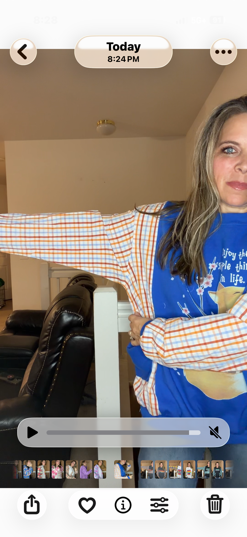 Upcycled Fox - women's 1X/2X midweight Sweatshirt with cotton sleeves