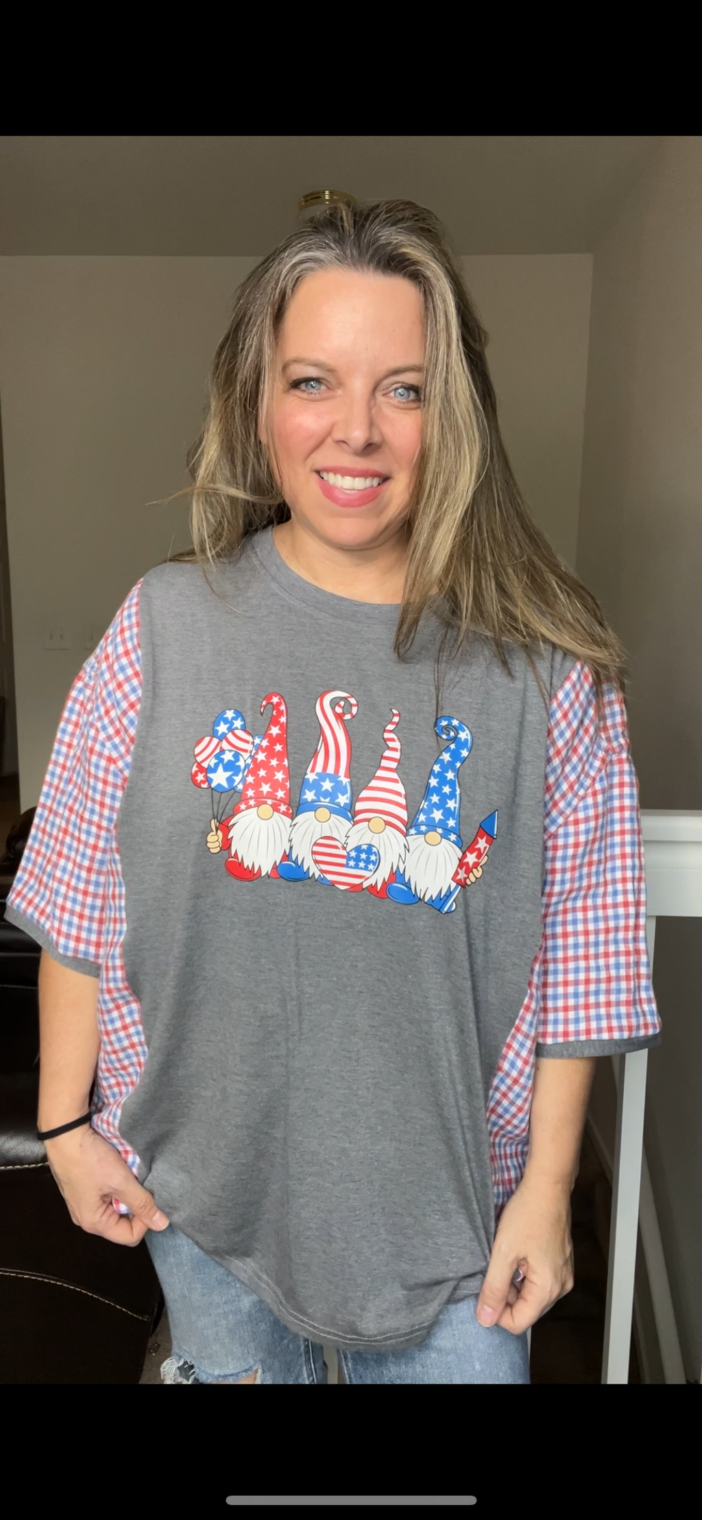 Upcycled Gnomes - women’s 2X/3X T-shirt with short sleeves