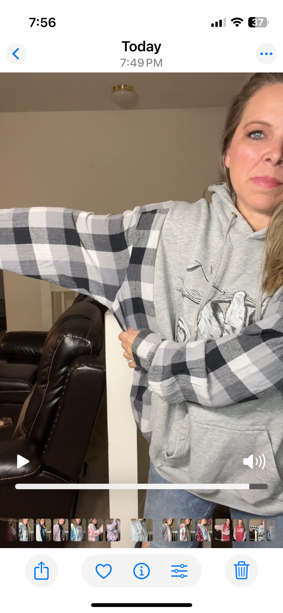 Upcycled Sloth – women’s 4X midweight sweatshirt with flannel sleeves