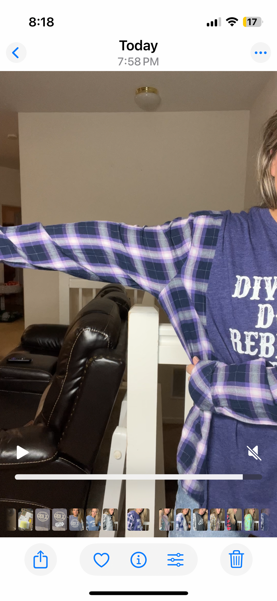 Upcycled Dolly – women’s 2X T-shirt with flannel sleeves