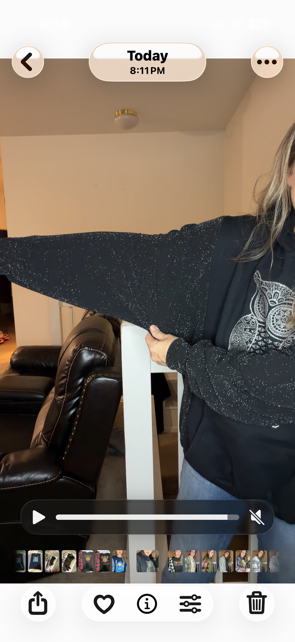 Upcycled Owl - women's 2X midweight sweatshirt with stretch sleeves