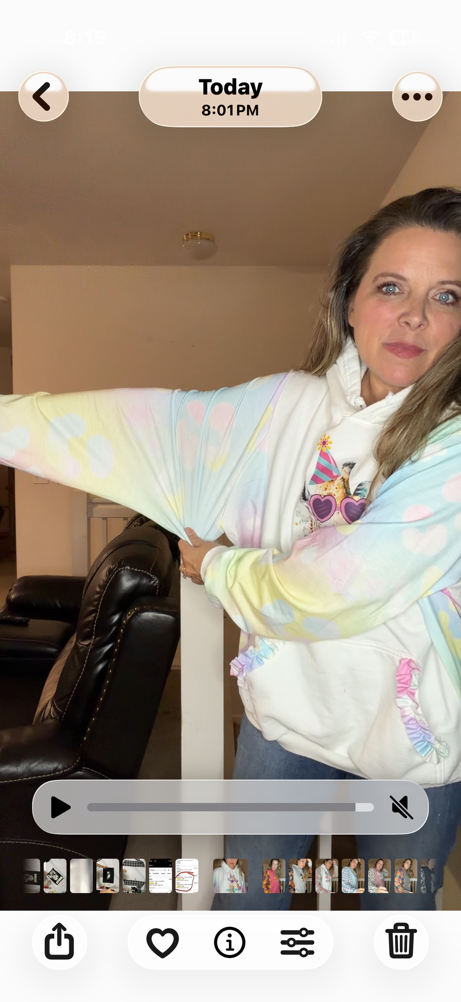 Upcycled Party Animal- women's 2X midweight sweatshirt with stretchy sleeves