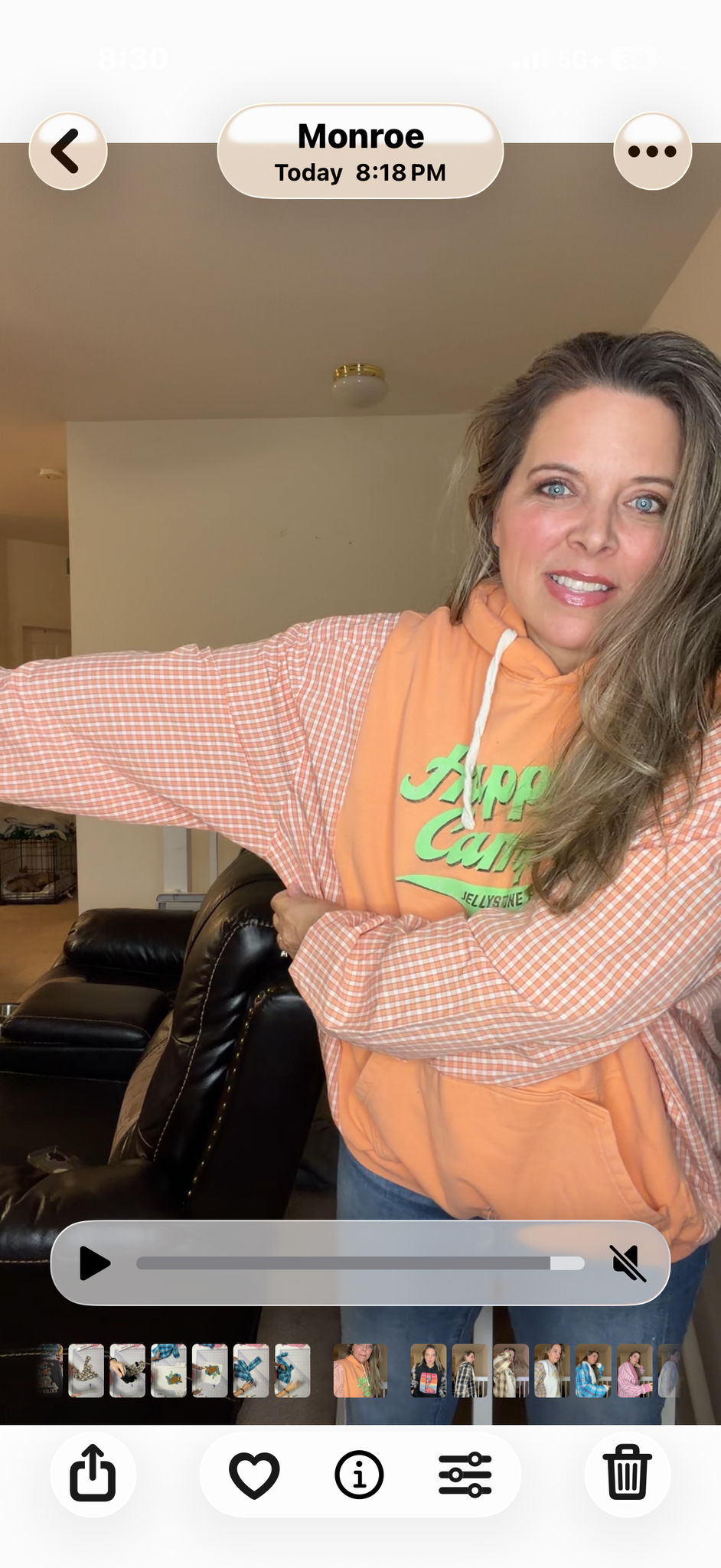Upcycled Jellystone - women's medium/large midweight Sweatshirt with cotton sleeves