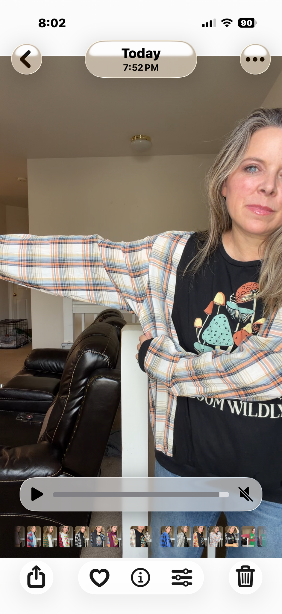 Upcycled Bloom - women's medium/large T-shirt with thin cotton sleeves ￼