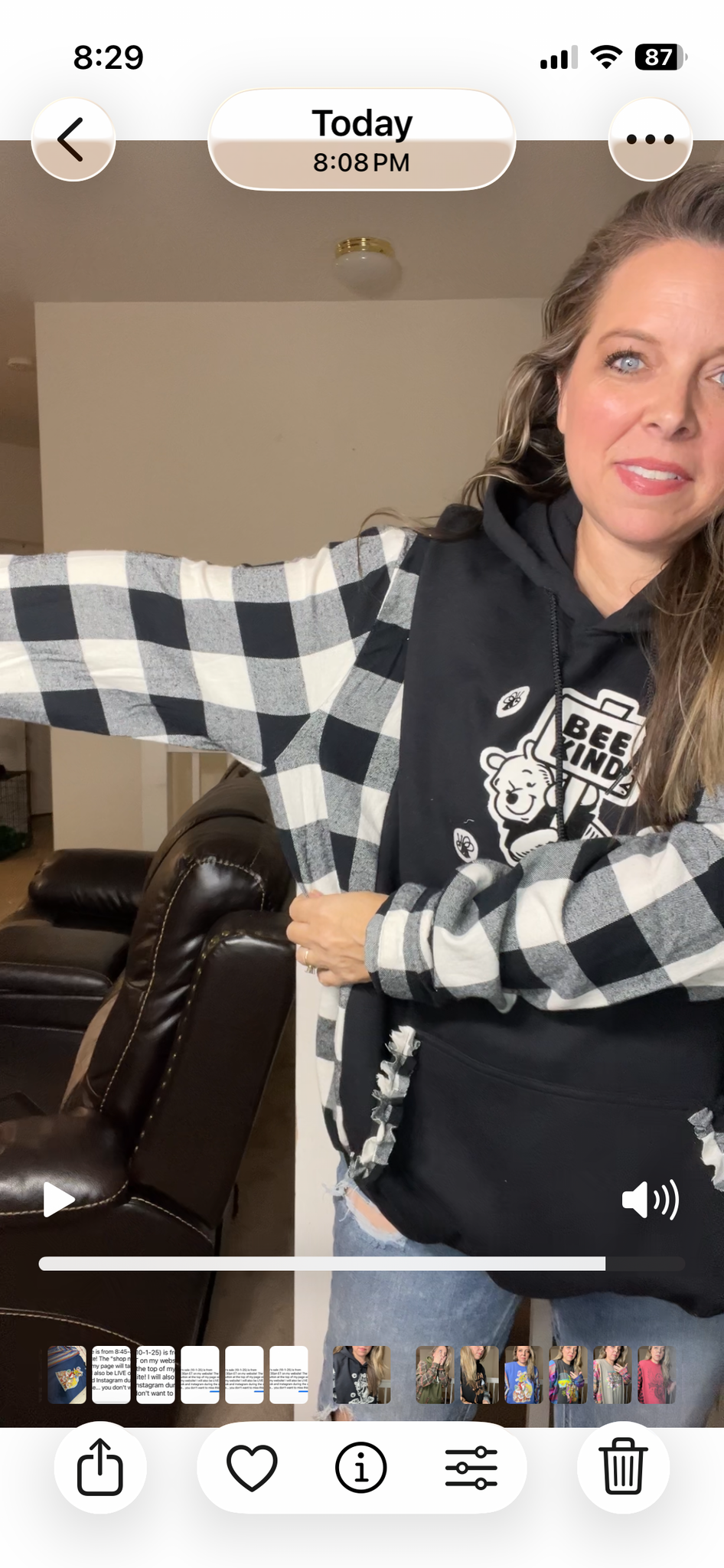 Upcycled Pooh nice – women’s 3X midweight sweatshirt with flannel sleeves