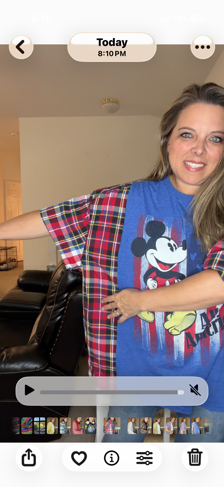 Upcycled Mickey USA - women's 4X/5X T-shirt with short sleeves