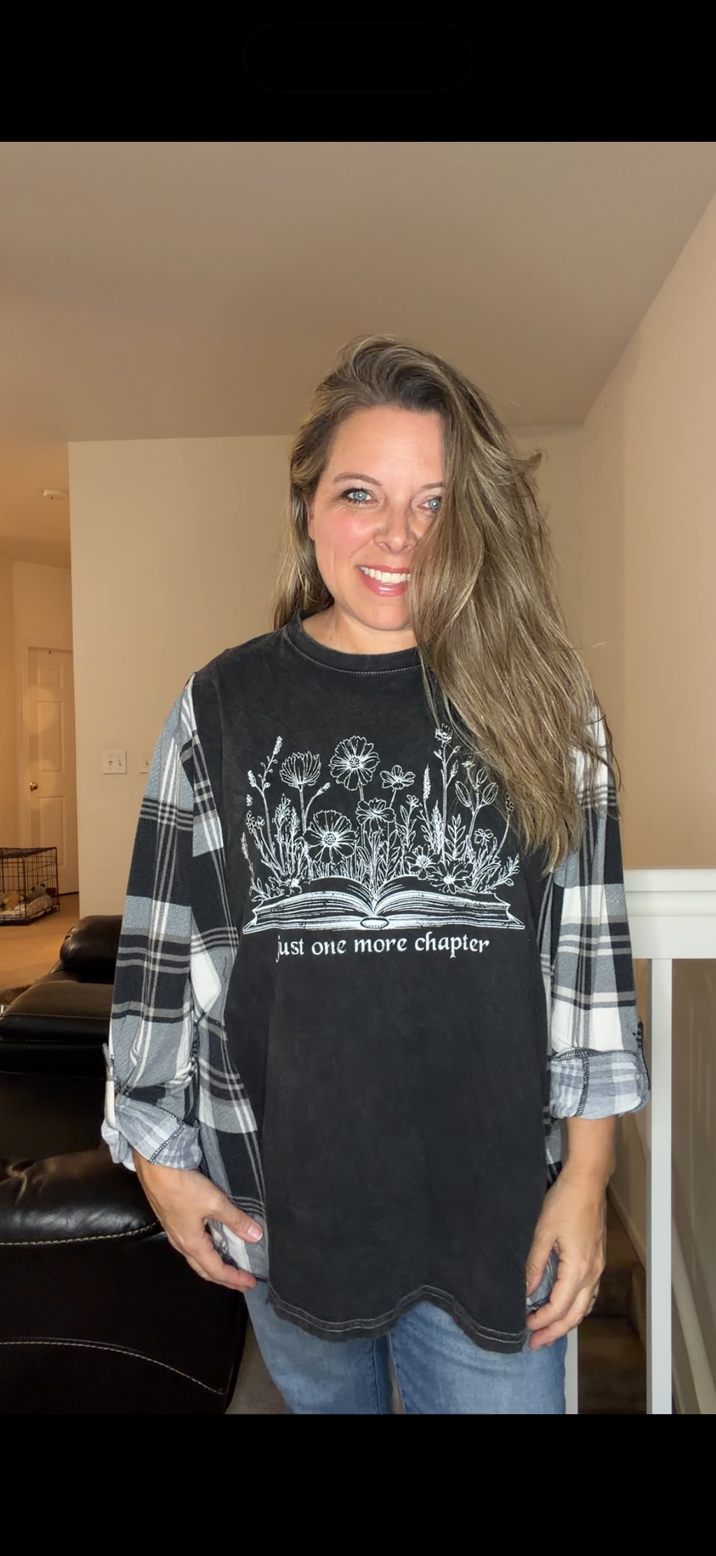Upcycled Chapter - women's 2X T-shirt with stretch sleeves