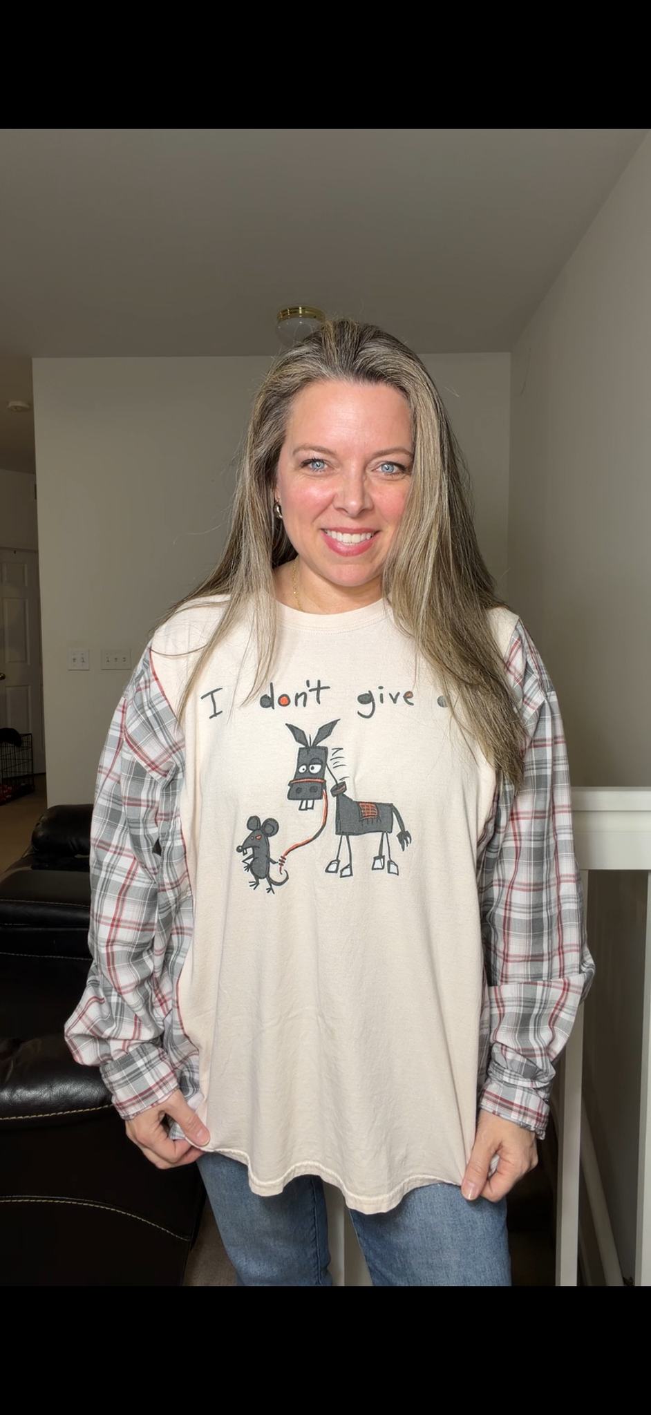 Upcycled Rats - women's 2X T-shirt with cotton sleeves