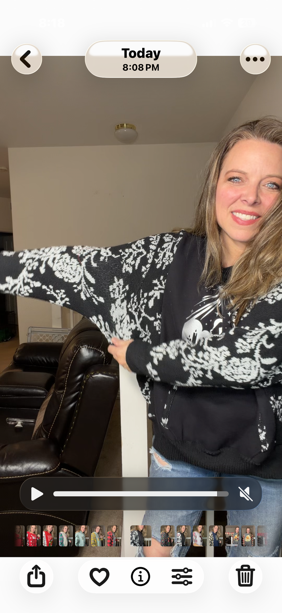 Upcycled Nativity – women's medium/large midweight sweatshirt with stretch sweater sleeves ￼