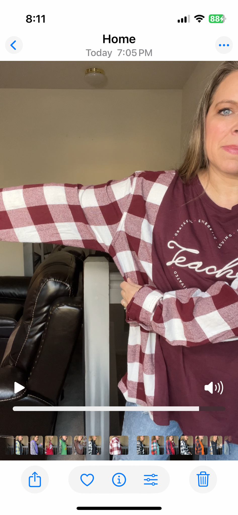 Upcycled Teacher – women’s 2X/3X T-shirt with flannel sleeves