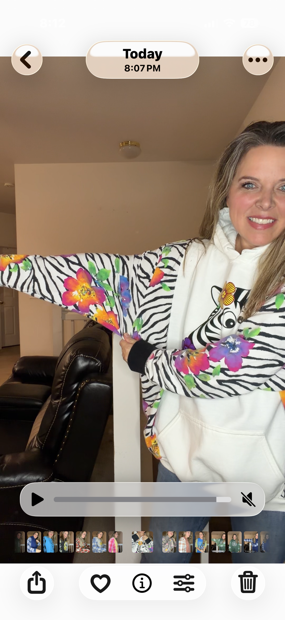 Upcycled Zebra Flowers - women's 4X midweight sweatshirt with stretch sleeves