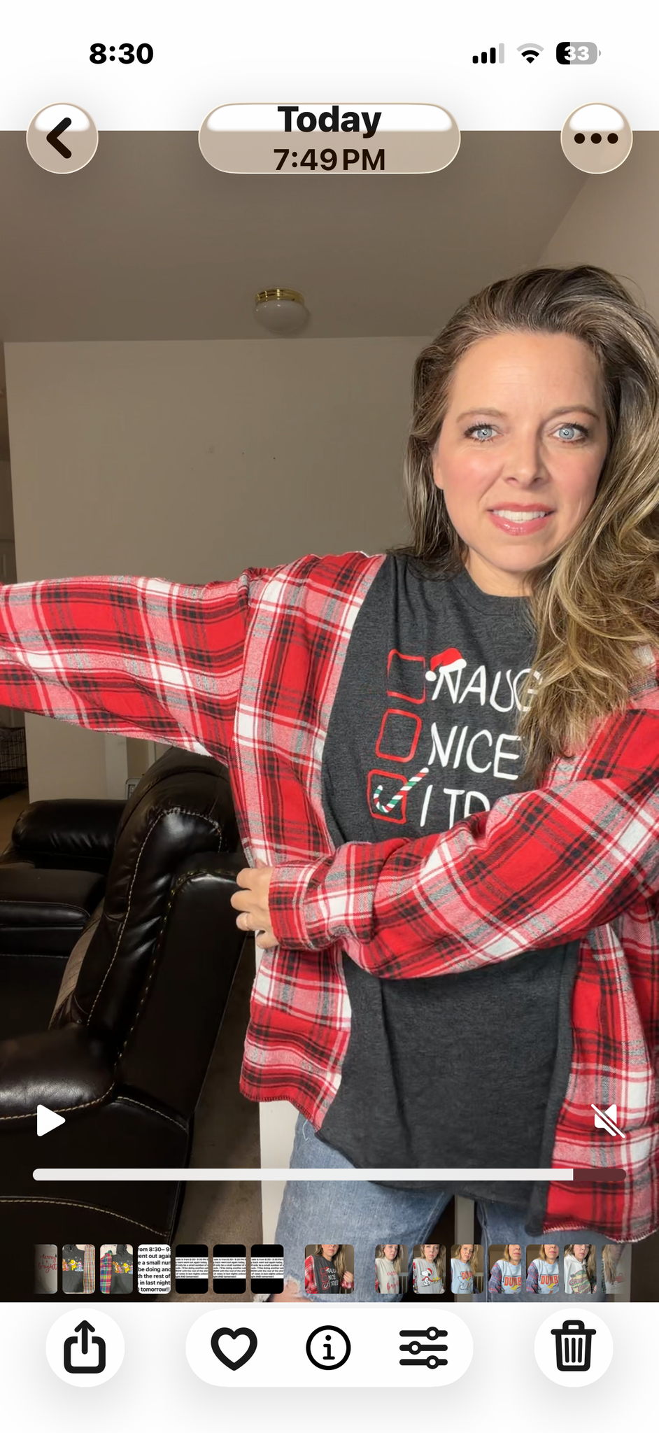 Upcycled I tried – women’s 3X T-shirt with flannel sleeves