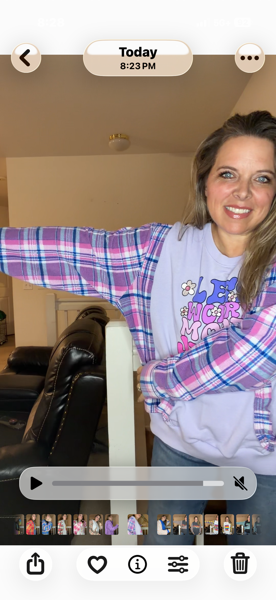 Upcycled More Jesus - women's XL/1X French Terry sweatshirt with flannel sleeves