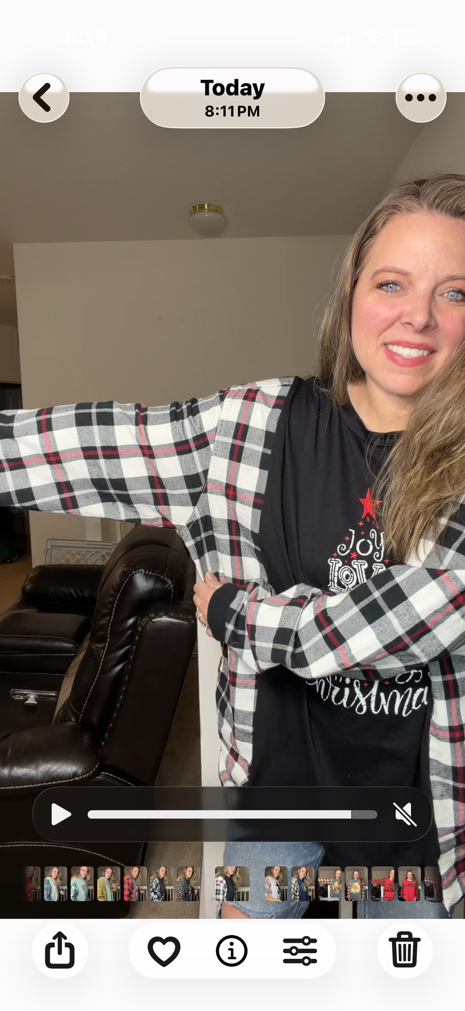 Upcycled Joy Tree – women's 3X/4X T-shirt with flannel sleeves