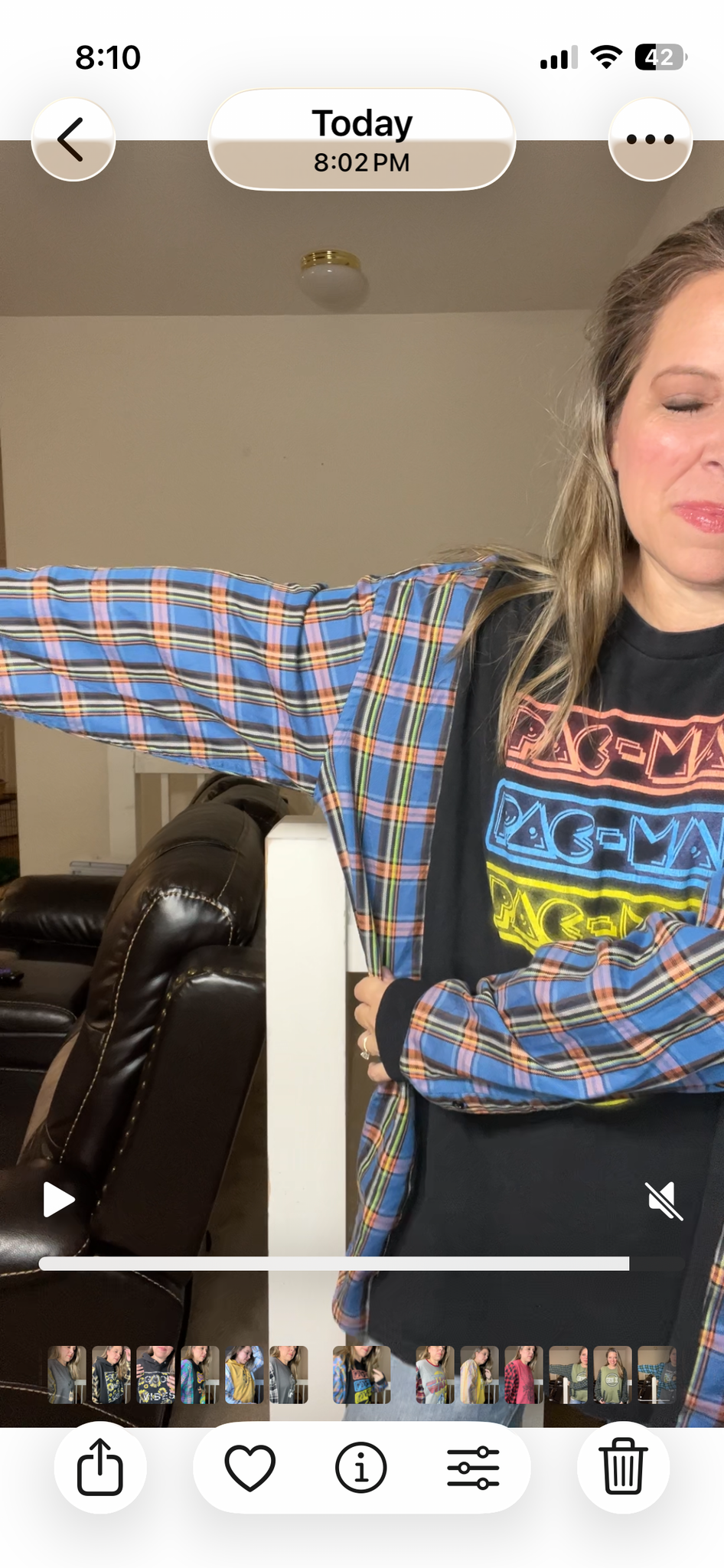 Upcycled Pac-Man – women’s 3X T-shirt with flannel sleeves