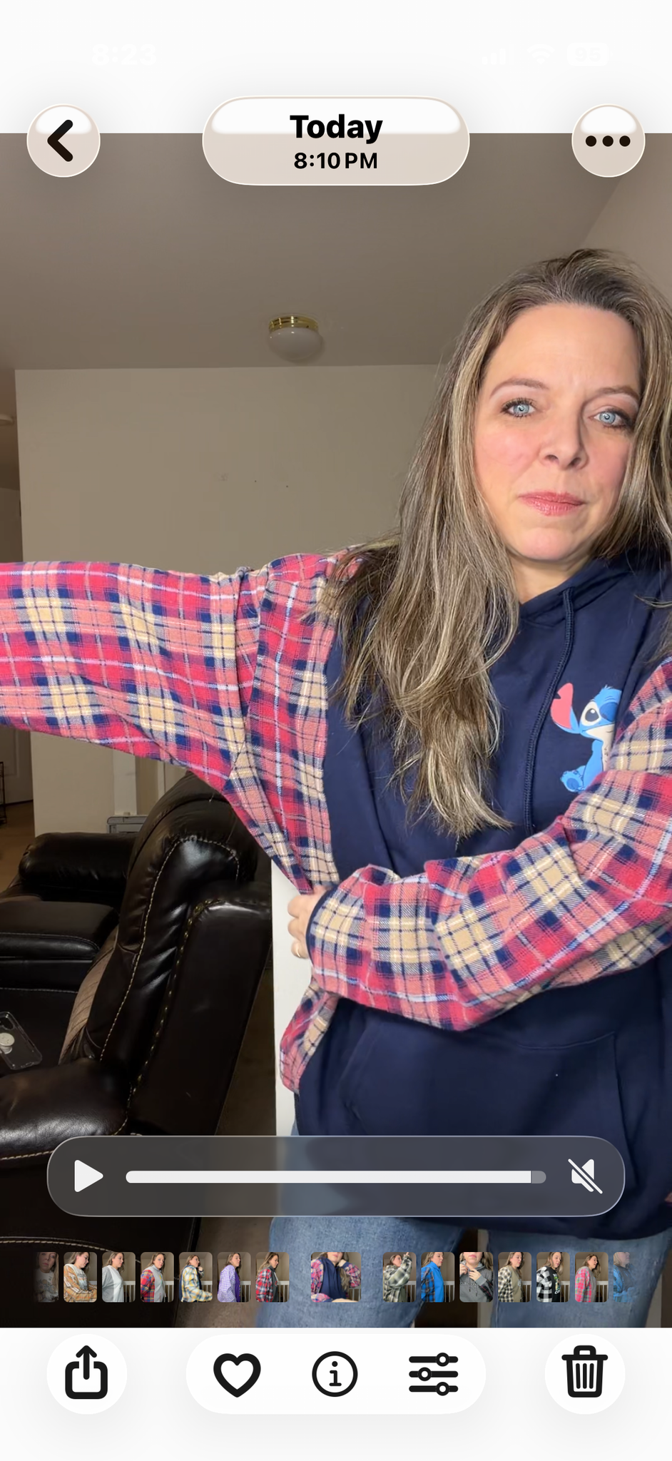 Upcycled Stitch - women's 3X/4X midweight sweatshirt with flannel sleeves
