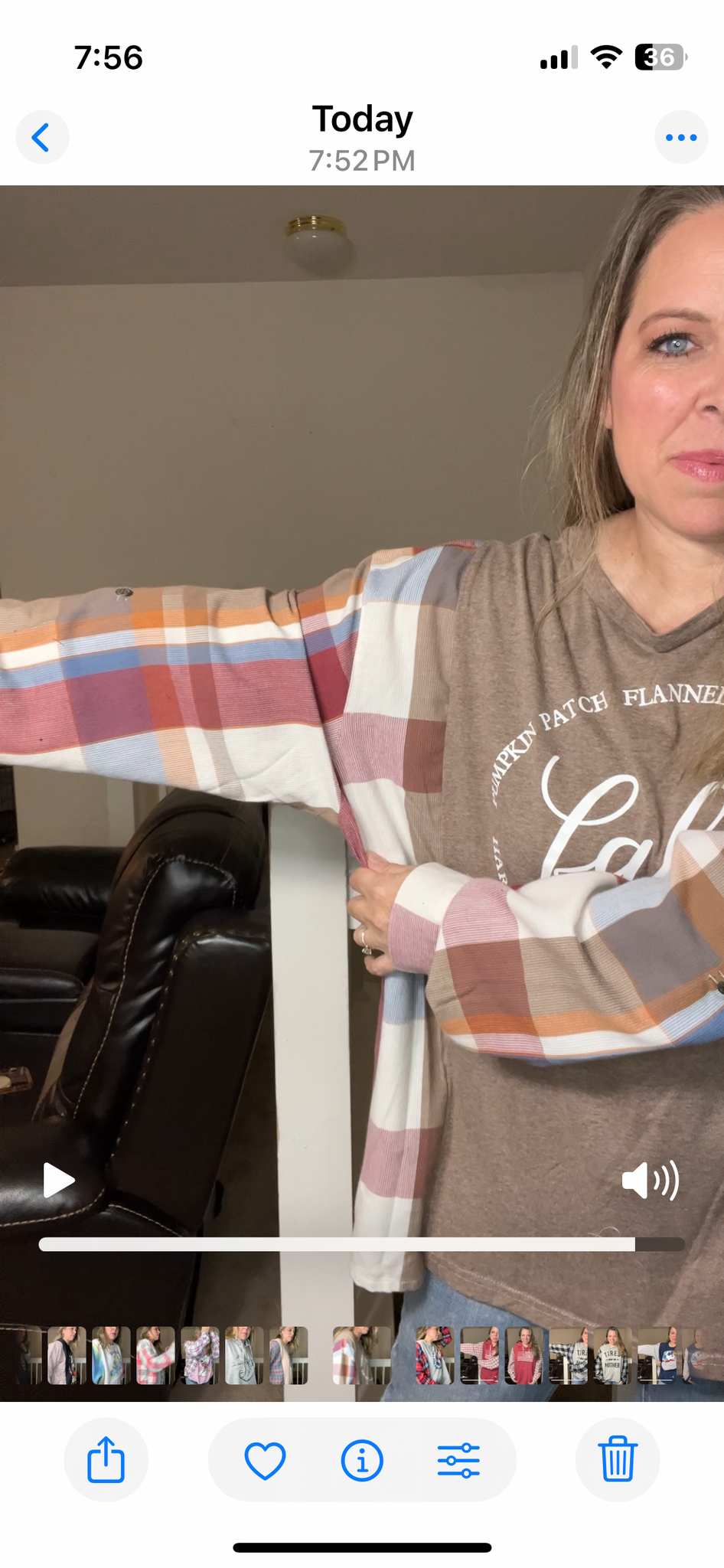 Upcycled Fall – women’s 3X/4X T-shirt with flannel sleeves