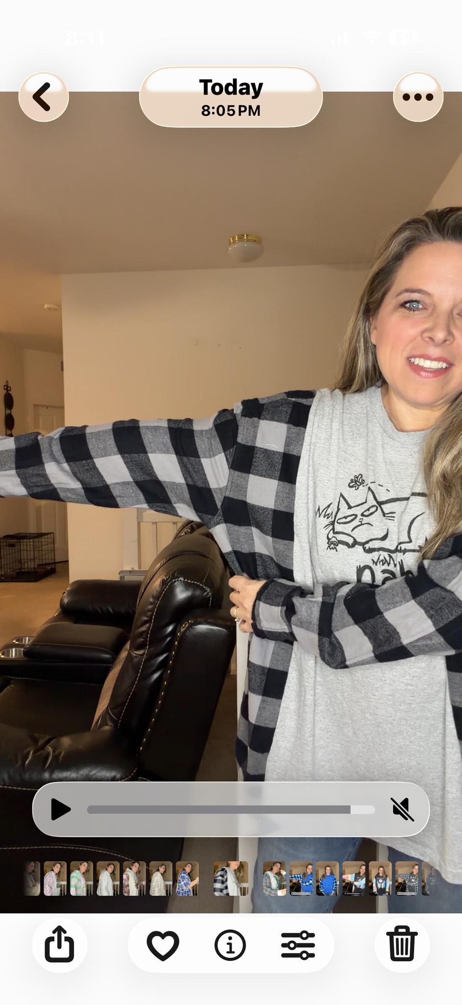 Upcycled Nah - women's 3X/4X T-shirt with flannel sleeves