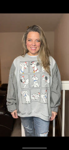 Dalmatians – women’s 1X/2X – midweight sweatshirt with cotton sleeves ￼